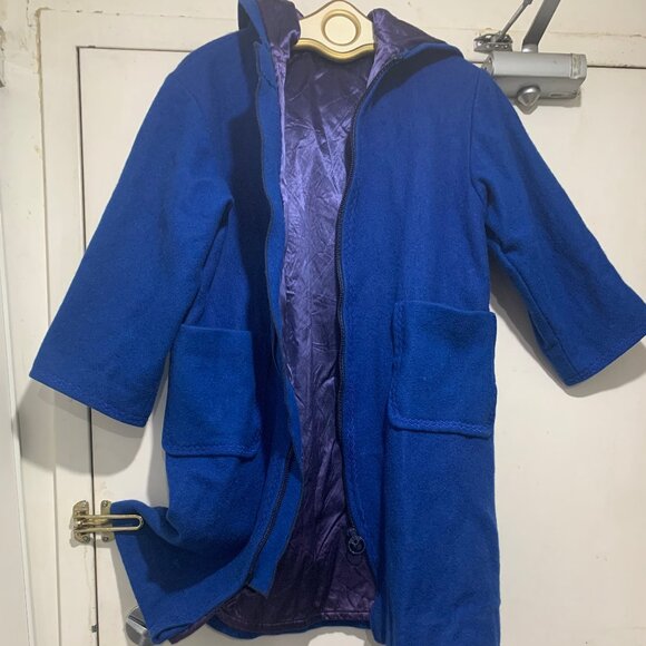 VINTAGE LF WOOL HOODED COAT SIZE S - Picture 6 of 9